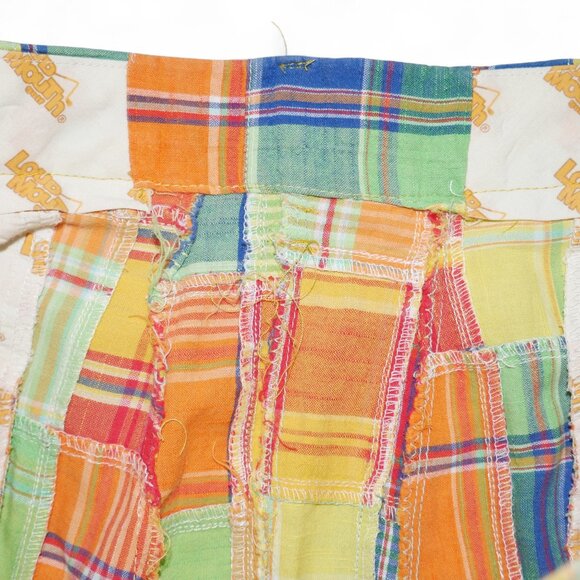 Loudmouth Golf Madras Men's Size 38 Patchwork Shorts *Altered* GUC Lightweight - Picture 5 of 7